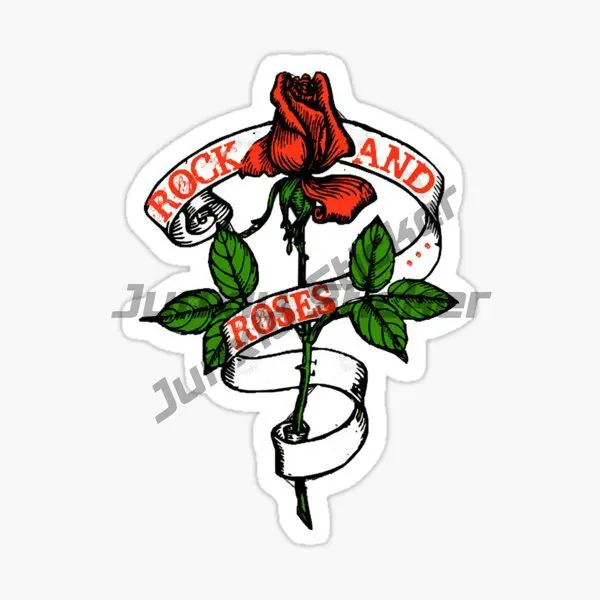Guns N Roses 자동차 오토바이 로고 데칼 노트북 PVC 비닐 자체 접착식 장식 데칼