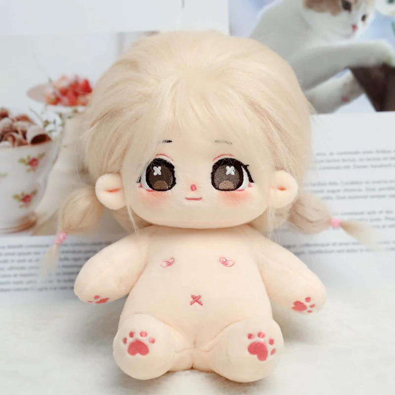 thumbnail image 1 of Muñeca de algodón de felpa Kawaii para niñas, muñeco de súper estrella de peluche, lindo cuerpo gordo, vestido de mariposa, puede cambiar la ropa, regalo, 1 of 5