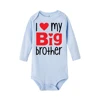 Heart Pattern&I Love My Big Brother Baby Jumpsuit Cute Newborn Long Sleeve Bodysuit Round Neck Girl Boy Jumpsuit As Gift To Baby 6