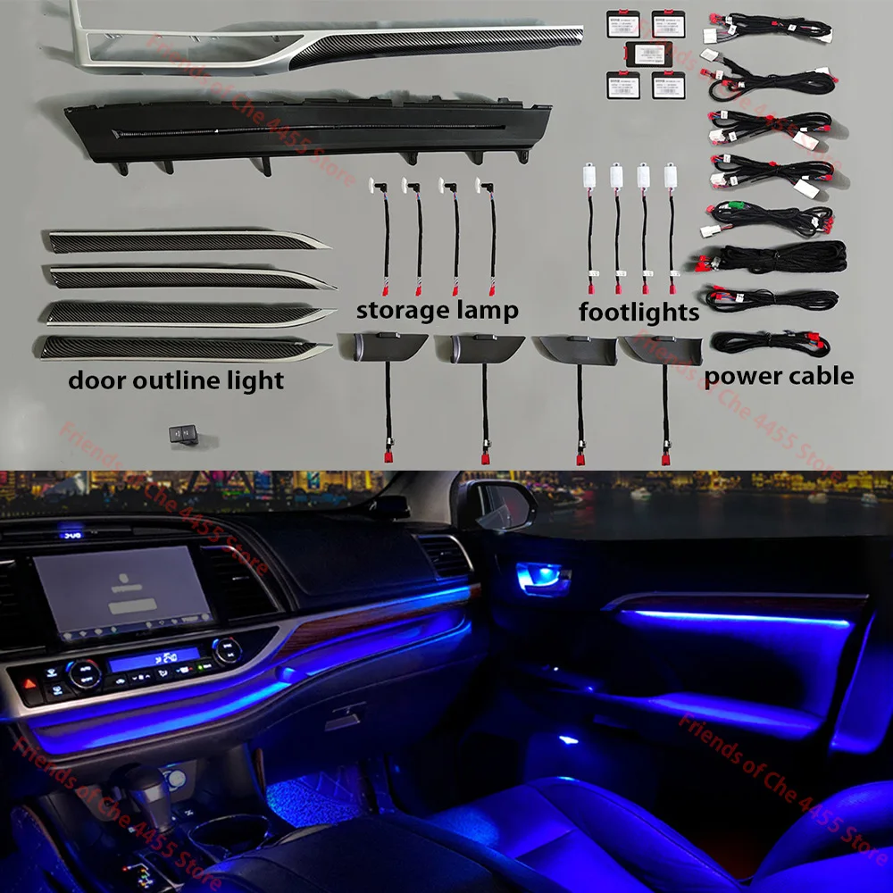 Car-Led-Dashboard-Atmosphere-Light-For-Toyota-Highlander-2015-2014-2017 ...
