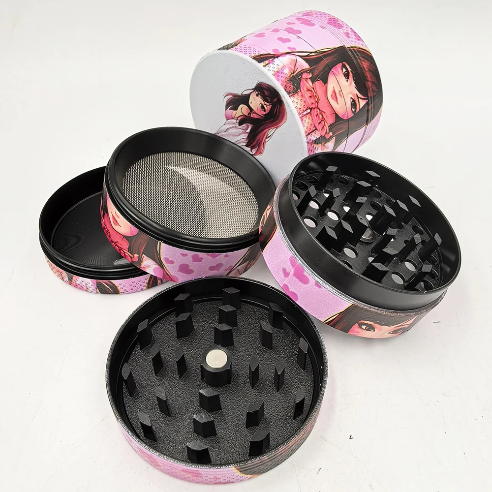 2-Inch Cute Cartoon 4-Layer Herb Grinder
