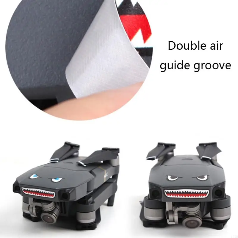 U55B Shark Sticker Body Sticker Aircraft Adhesive Decals Skin for Mavic Mini 2