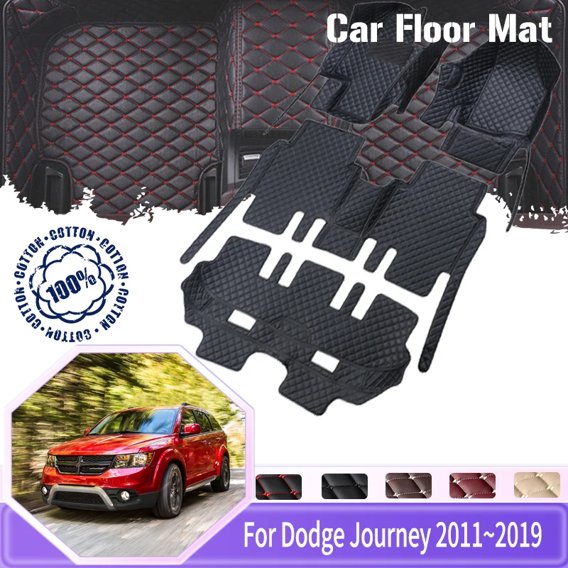 Für Dodge Journey JC Fiat Freemont 2011 ~ 2019 Auto Fußmatten 7 sitze  Wasserdichte Fuß Matte Teppich Accesorios Para auto Auto Zubehör