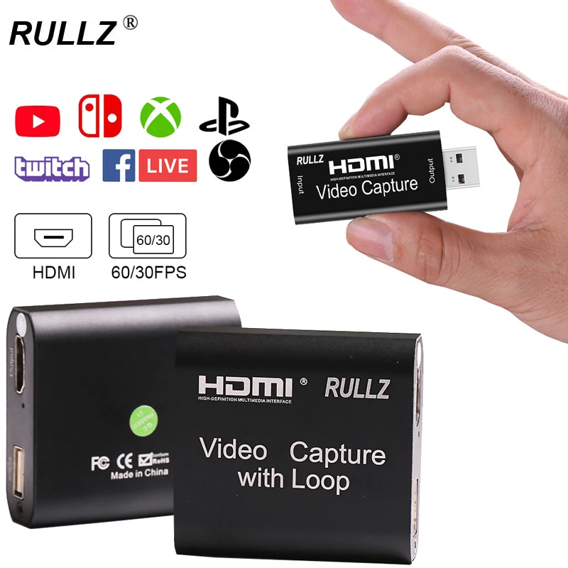 Streaming Ps4 Capture Card Rullz Hdmi Video Capture Card Loop Audio