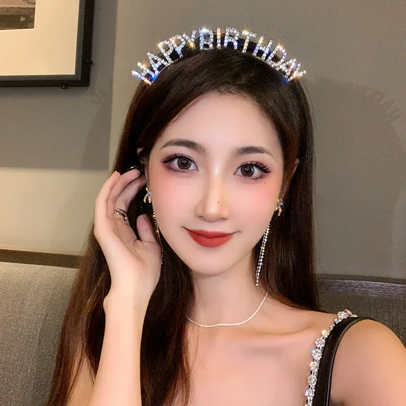 Happy Birthday European American Birthday Party Decoration Headgear Headband Female Letters Happy Headband Women Girls