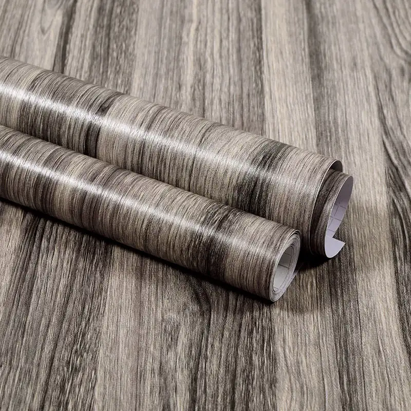Wood Stripe Vinyl DIY Self Adhesive Waterproof PVC Wallpaper Renovation Cabinets Furniture Wall Sticker Home Decor Sticky Papers - Image 28