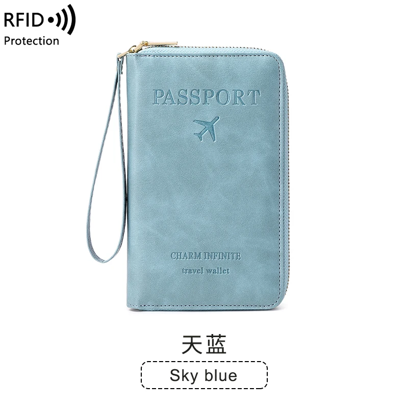 Credit Card Holder MANJIAMEI Cartoon Earth Passport Cover - PU Leather Travel Wallet For Cards & Boarding Passes Passport Holder