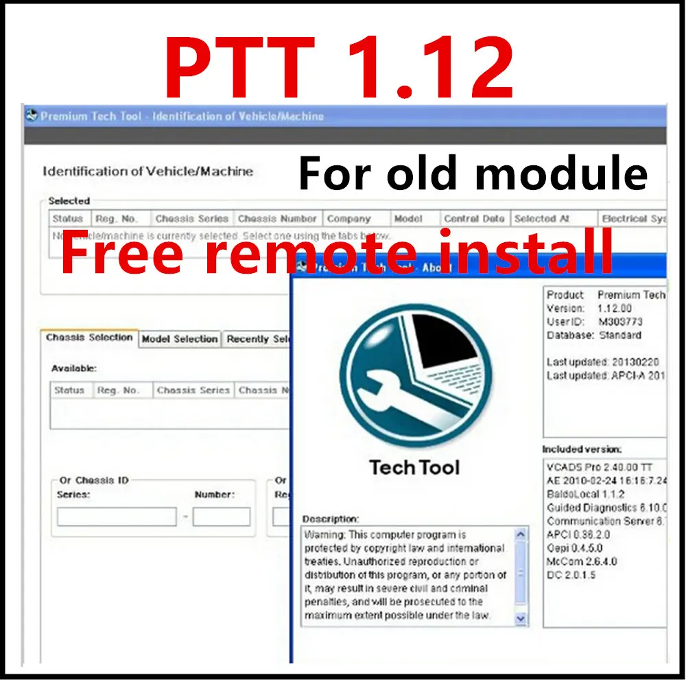 

for Volvo Premium Tech Tool PTT 1.12 for old model free remote install