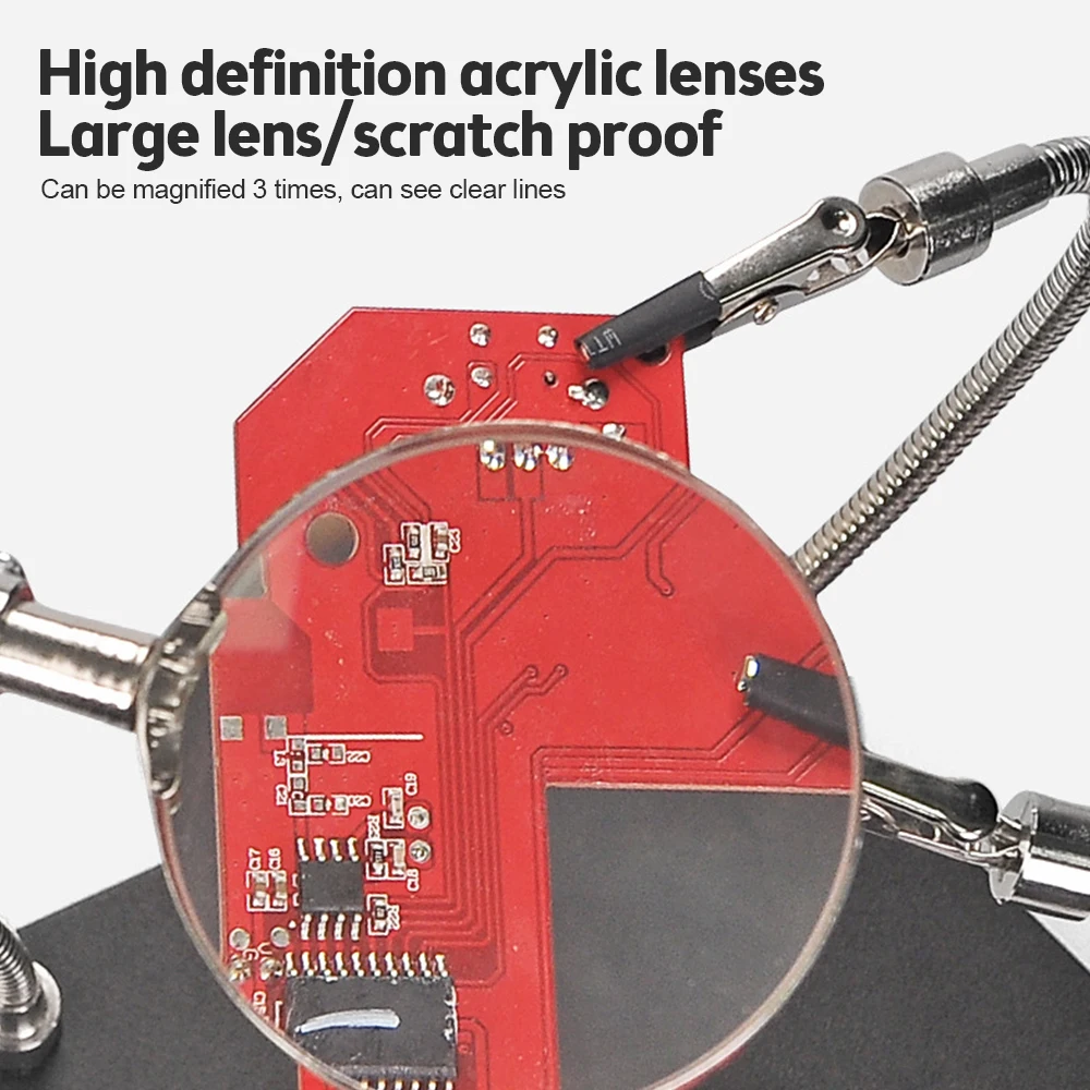 Soldering Rework Station Welding Magnifying Glass Auxiliary Clip Magnifier Soldering Station Holder Repair Tools for Weld Repair
