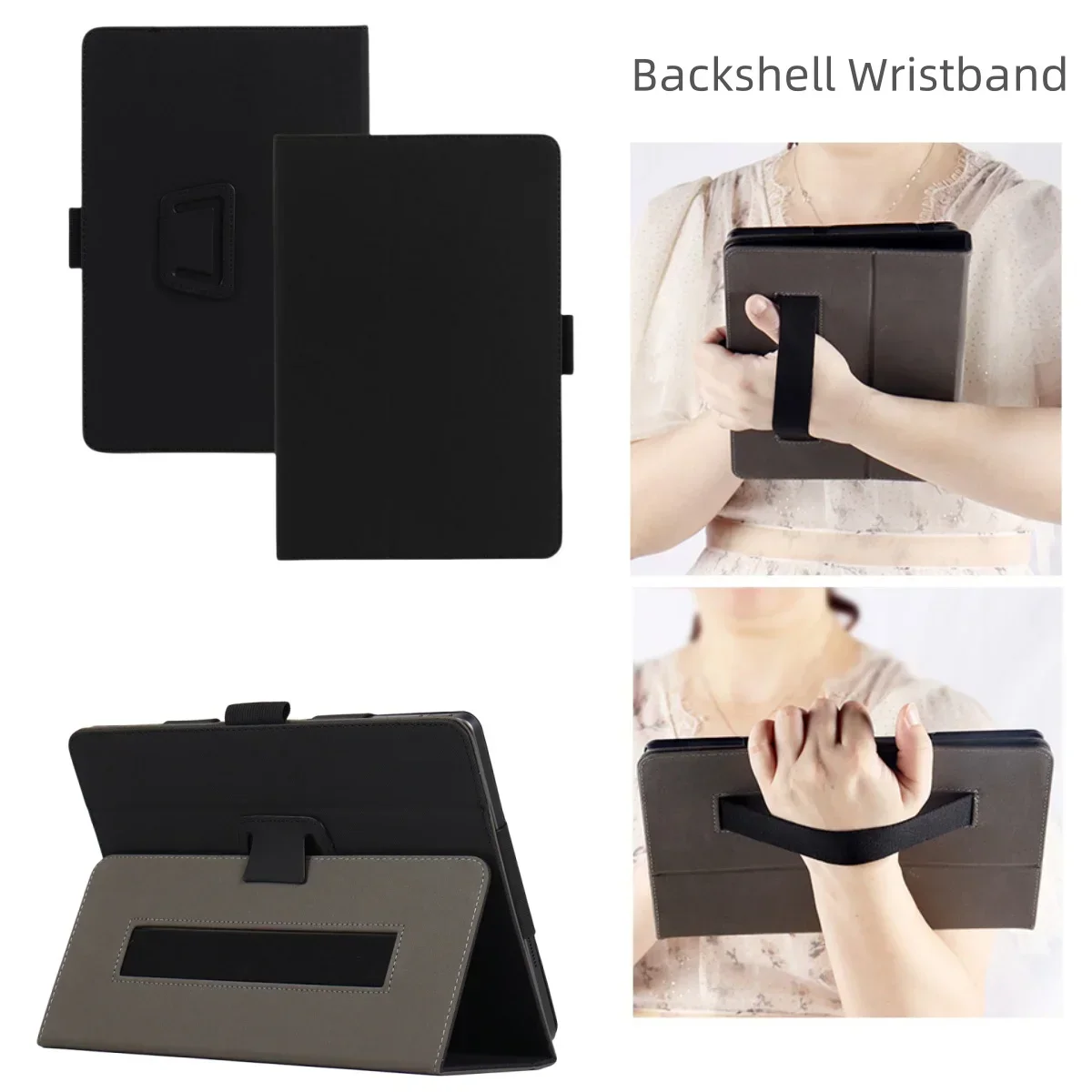 Premium Magnet Cover: PU Leather Folio Folding Stand Case
