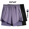 48075-7dd9fe.png DRUR Summer Running Shorts High Waist Quick Dry Workout Shorts With Zippered Pocket 2 in 1 Athletic Sportswear for Women Men New