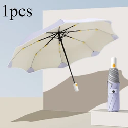 Auto Open UV Protection & Windproof Compact Travel Umbrella - 8K (PURPLE)