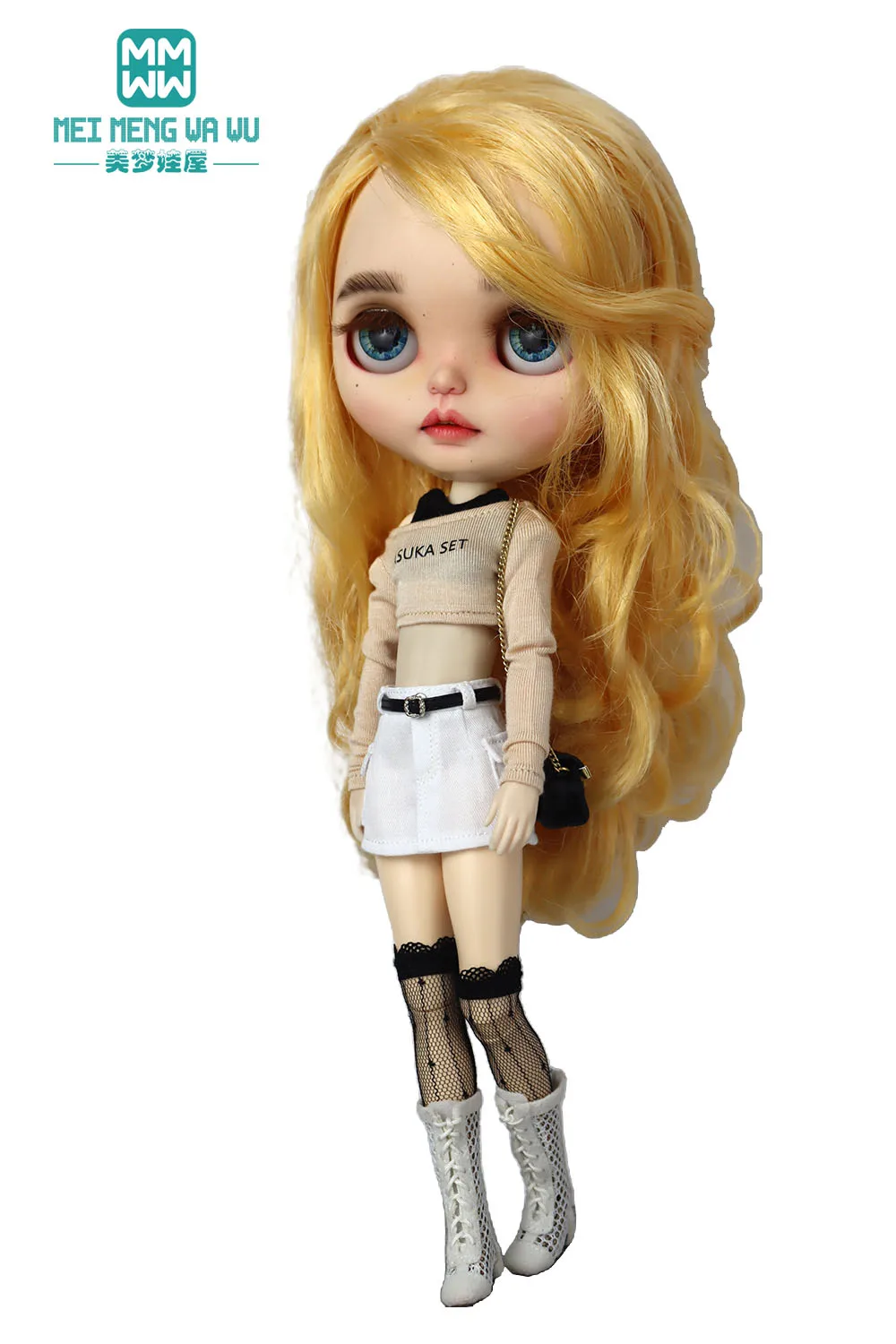 

Одежда для кукол Blyth, модные футболки, майки, мини-юбки для OB23 OB24, аксессуары для кукол Azone