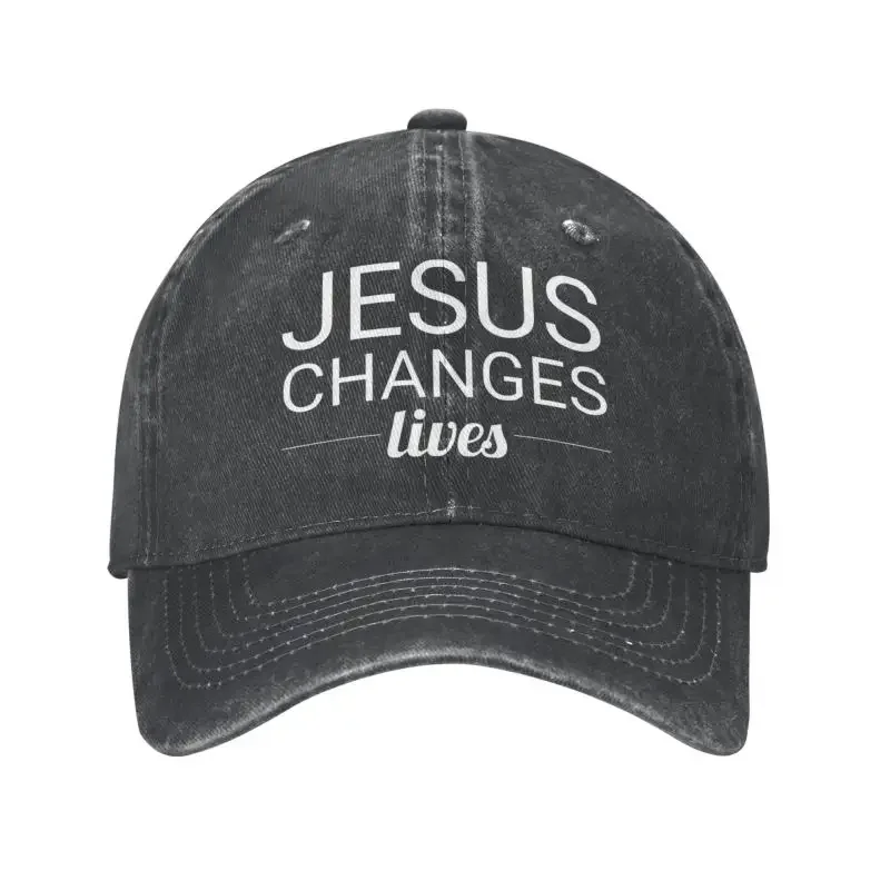 

Custom Cotton Christian Cross Baseball Cap Sun Protection Men Women's Adjustable Jesus Changes My Life Dad Hat Autumn