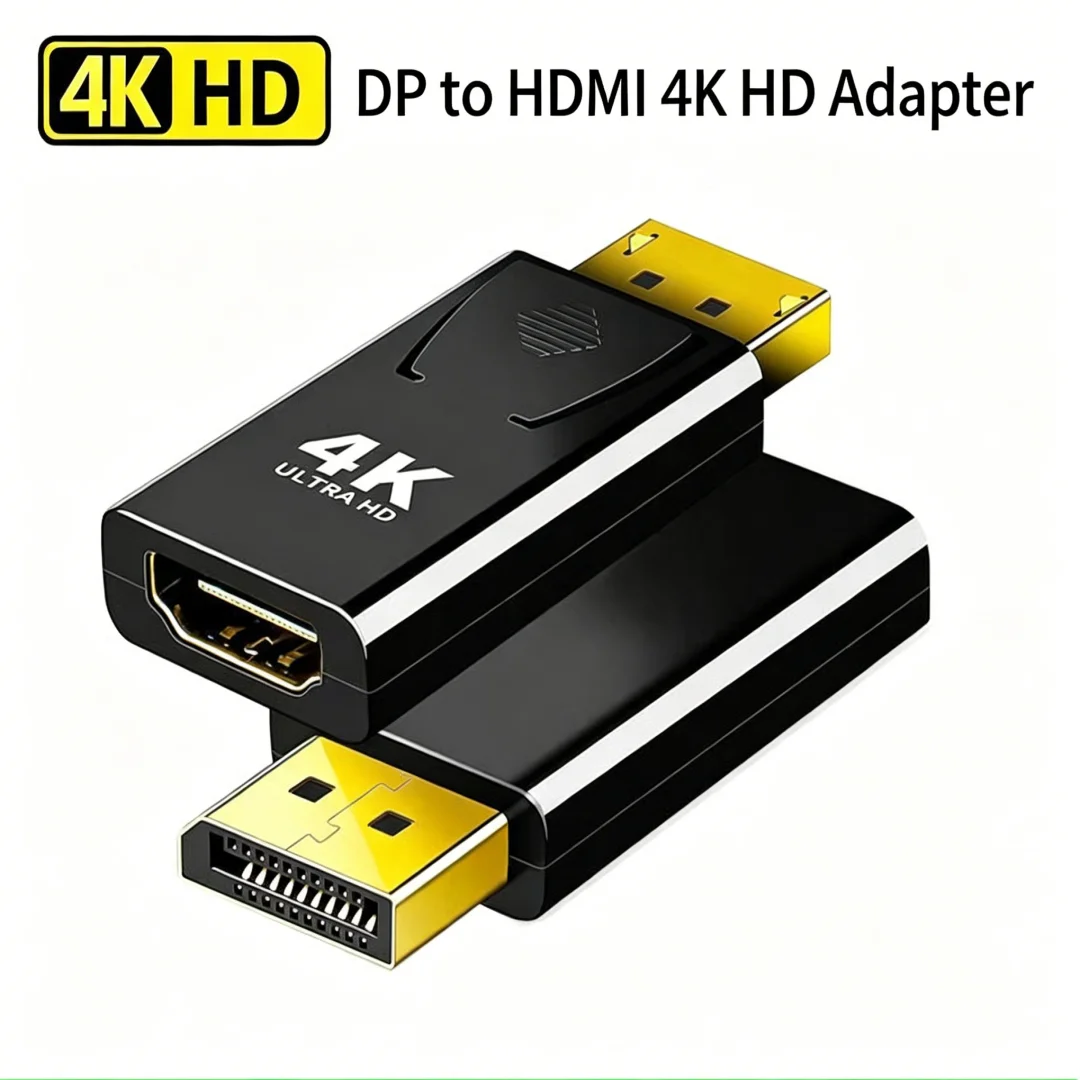 DisplayPort-HDMI 4K 울트라 HD 비디오 어댑터 안정적인 신호 전송..
