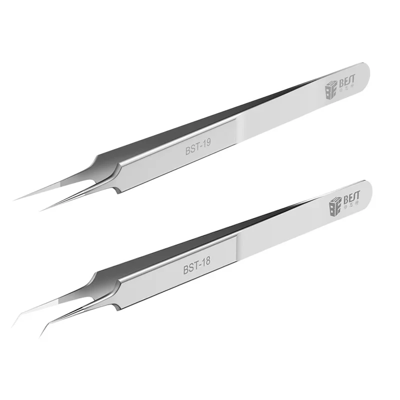 

High Precision Jump Tweezer Stainless Steel Straight Curved Sharp Point Precise Fingerprint Fly Line Picker Tweezers