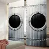 2Pcs Vintage Airplane Curtains Airplane Windows Close Up Image Detailed Steampunk Style Living Room Bedroom Window Drapes 1
