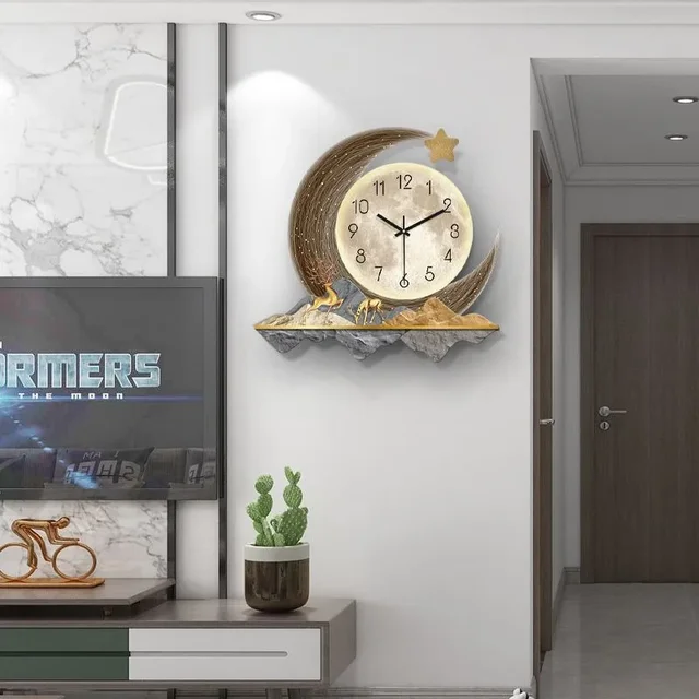 Modern Minimalist Creative Decoration Light Luxury Internet Red Wall Clock Living Room Home Fashion Clock 4