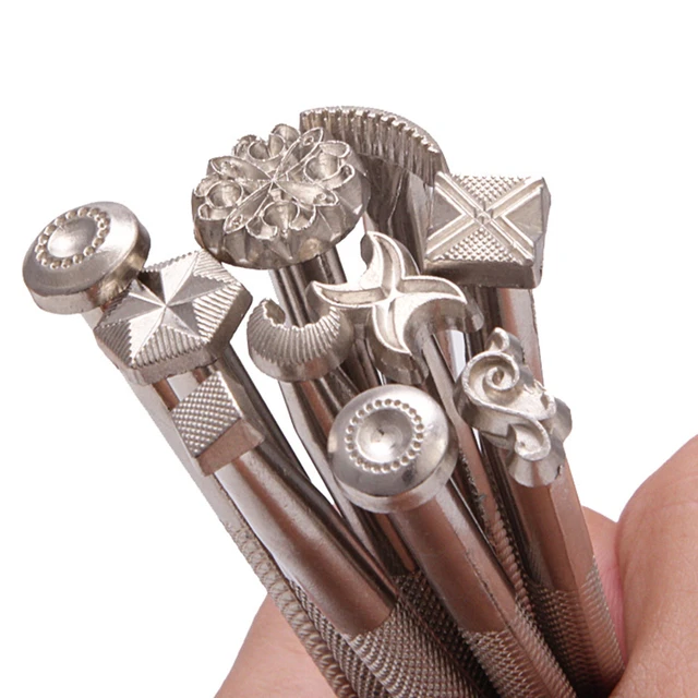 1Pcs Leather Stamping Kit Metal Punch Tool Stamp Wax Leather Craft Punch  Stamps