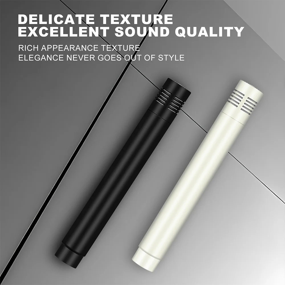 C02 One Pair Pencil Condenser Microphone Small-Diaphragm Suspension with Clip Piano Recording Mic Instrument Record Pencil Type