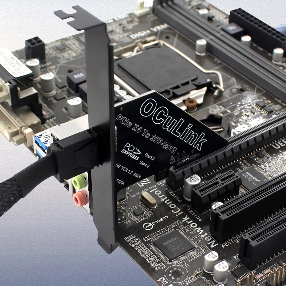 PCIe To SFF 8611 and 8612 Adapter Card Supports PCIe 4.0 for SFF U2 SSD and Compatible with Windows Linux OS