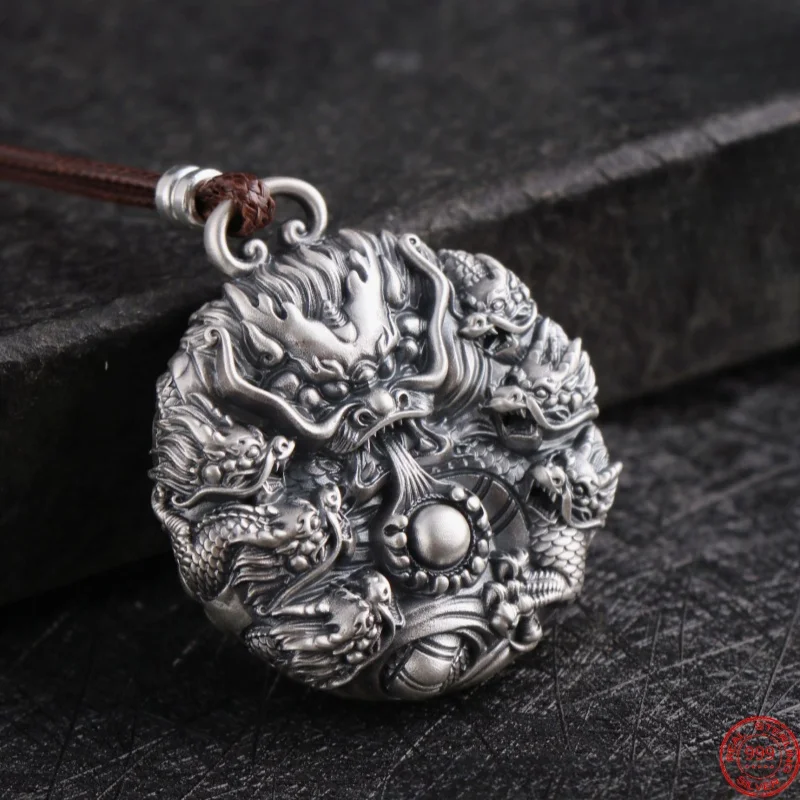 BOCAI S999 Sterling Silver Charms Pendants for Women Men New