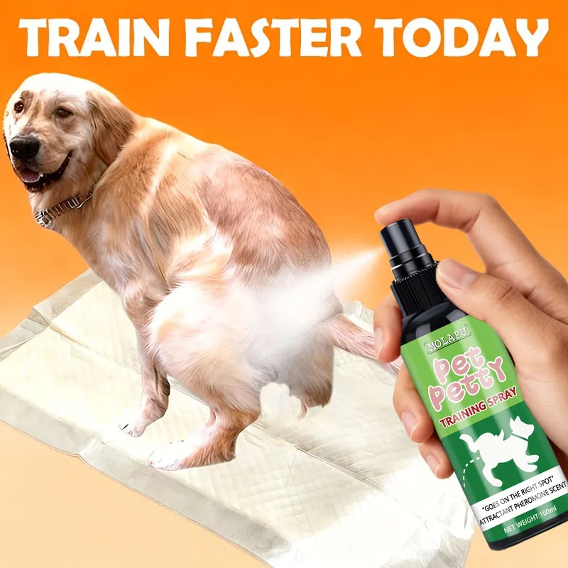 Instant Positioning Guide——Professional Pet Toilet Training Spray, Using Mild Pheromone Scent Signals to Help Puppies and Kittens Quickly Identify the Correct Indoor Location, Creating a Clean, Fast, and Mess-Free Daily Home Care Solution