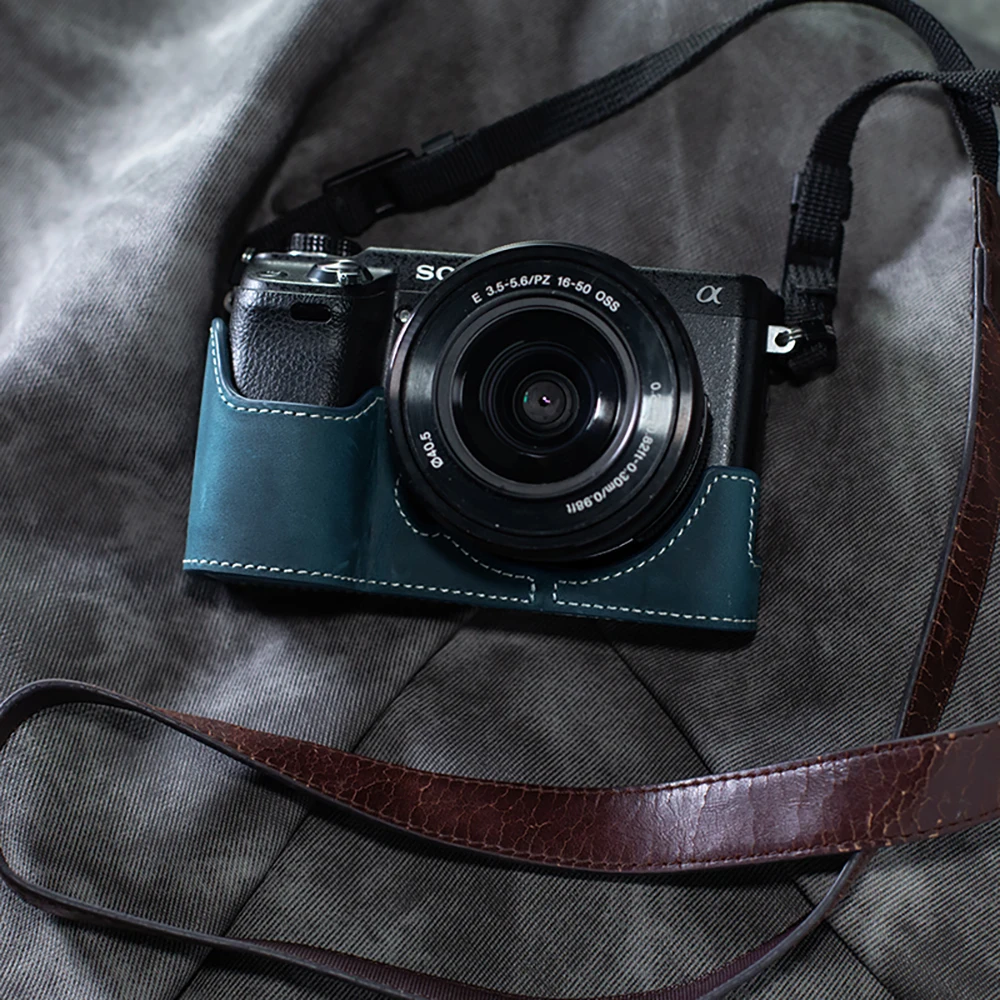 手作り本革保護ハーフケースソニー NEX-6/7 カバーヴィンテージ保護