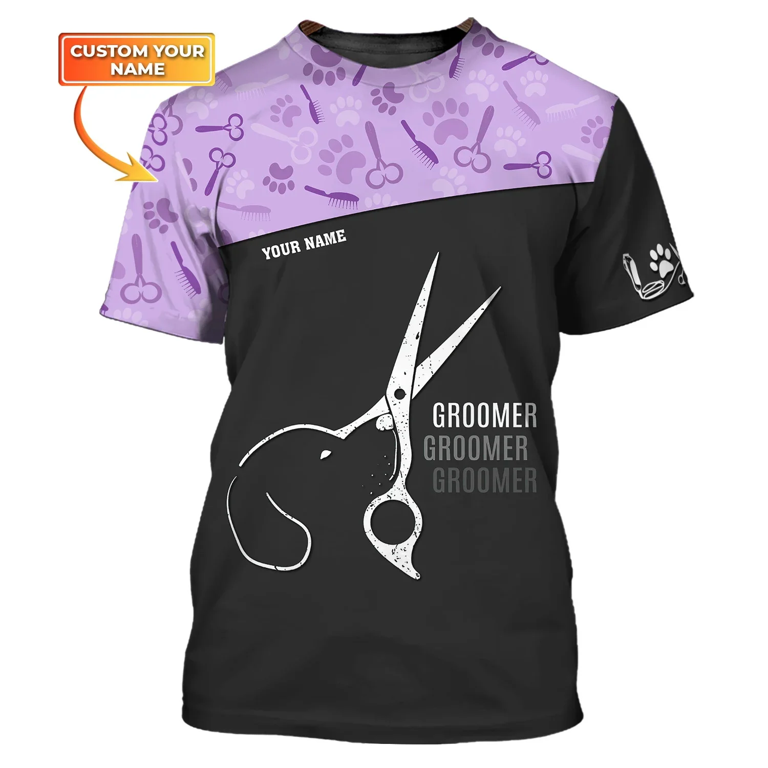 Sommer Mode herren t-shirt Pfote Hund Groomer Hund Barber Personalisierte 3D Gedruckt Unisex T-shirt straße Casual sport T-shirt DW175 – Detail 21