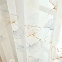 1PC Colorful Ginkgo Blossoms Hot Selling Small American Transparent Grid Embroidered Window Screen New Style 1