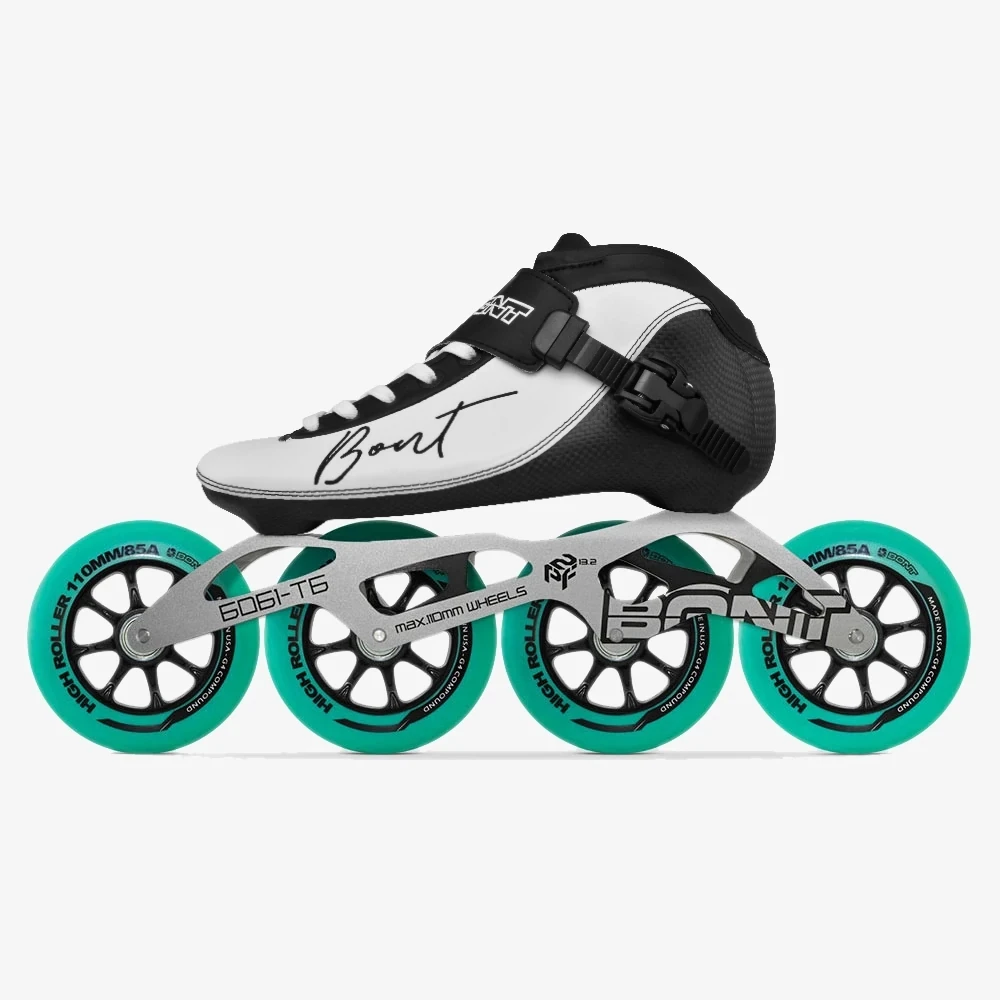 Inline Speed Skates Original Bont BNT 2PT Heatmoldable CarbonFiber Boot 4*90/100/110mm 6061 High Roller Wheel Skate Patines