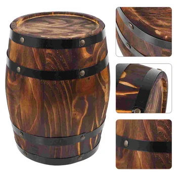 목재 와인 통, 위스키 통, 빈티지 꽃 화분 용기, 물 소망, 우물 통, 가정 주방 바, 여름