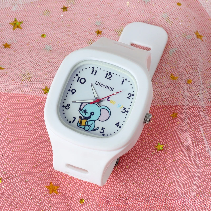 Children's Watch Square Quartz Watch Night Light Sports Student Cartoon Watch