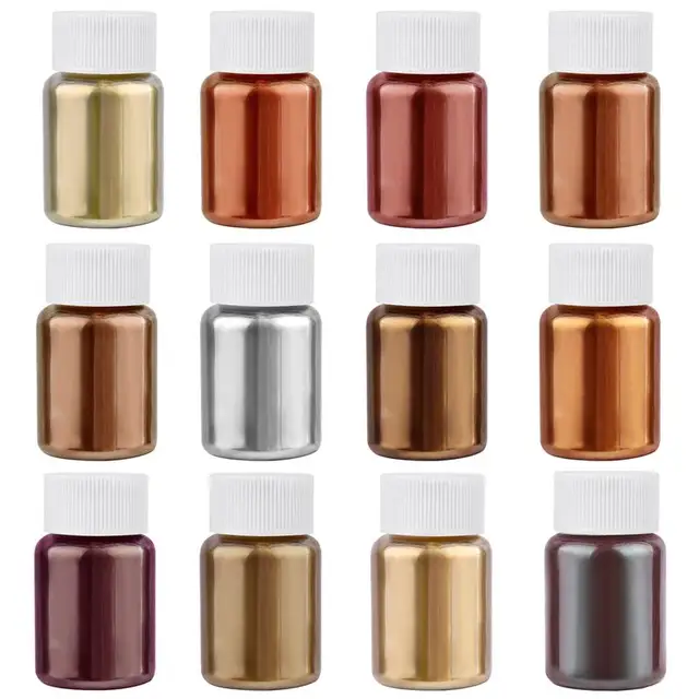 20ml/Bottle Mirror Metal Texture Pearl Powder Soap Candle Epoxy Resin Mold Pearl Pigment DIY Jewelry Crafts Making Accessory