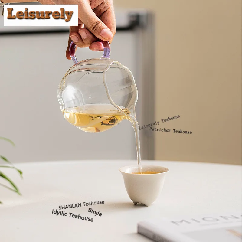 300ml Gua Ling Glass Tea Pitcher Pour Tea Cha Hai Dispenser Justice Cup Flower Tea Fair Mug Tea Services Collection Accessories