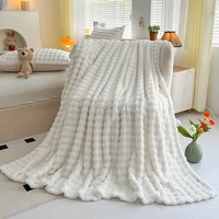 Flannel Fleece Blanket Adult Children Soft Warm Throw Blanket Bed Covers Simple Solid Color Sofa Breathable Bedspreads 2