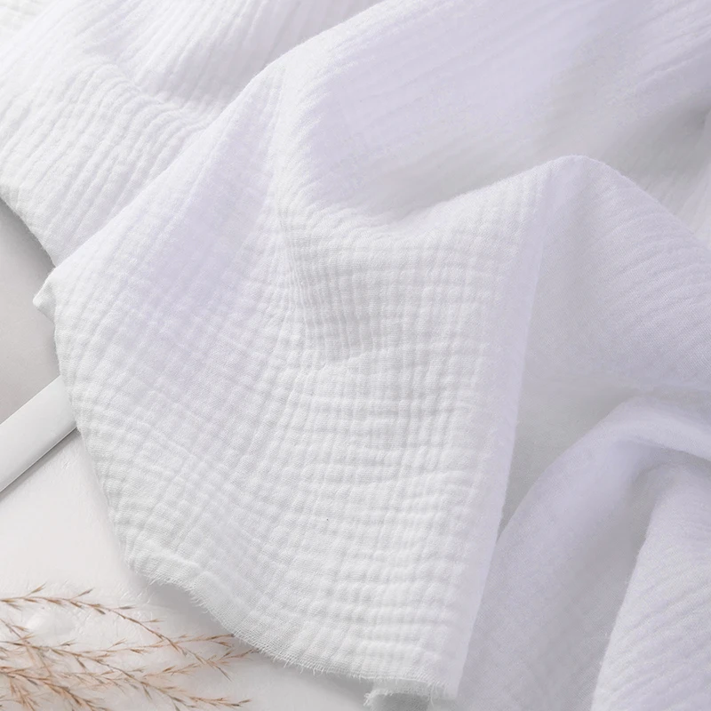 Premium Double Gauze Cotton Muslin Fabric for DIY Crafting & Sewing Projects