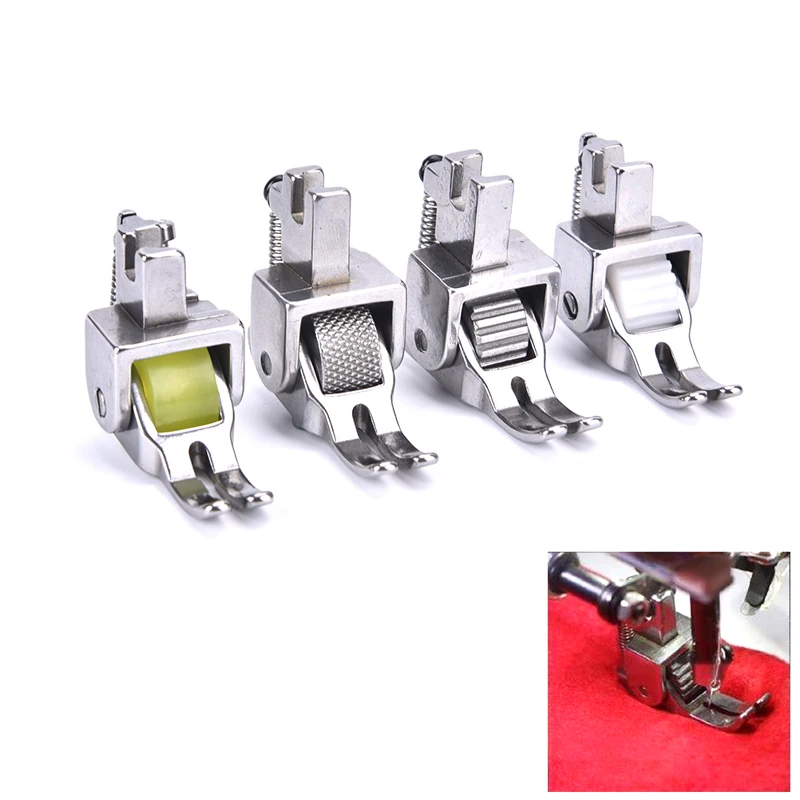 Roller Wheel Presser Foot Sewing Machine Presser Foot For Flat Car Leather Curtain Down Jacket Fabric Sewing Machine Accessories