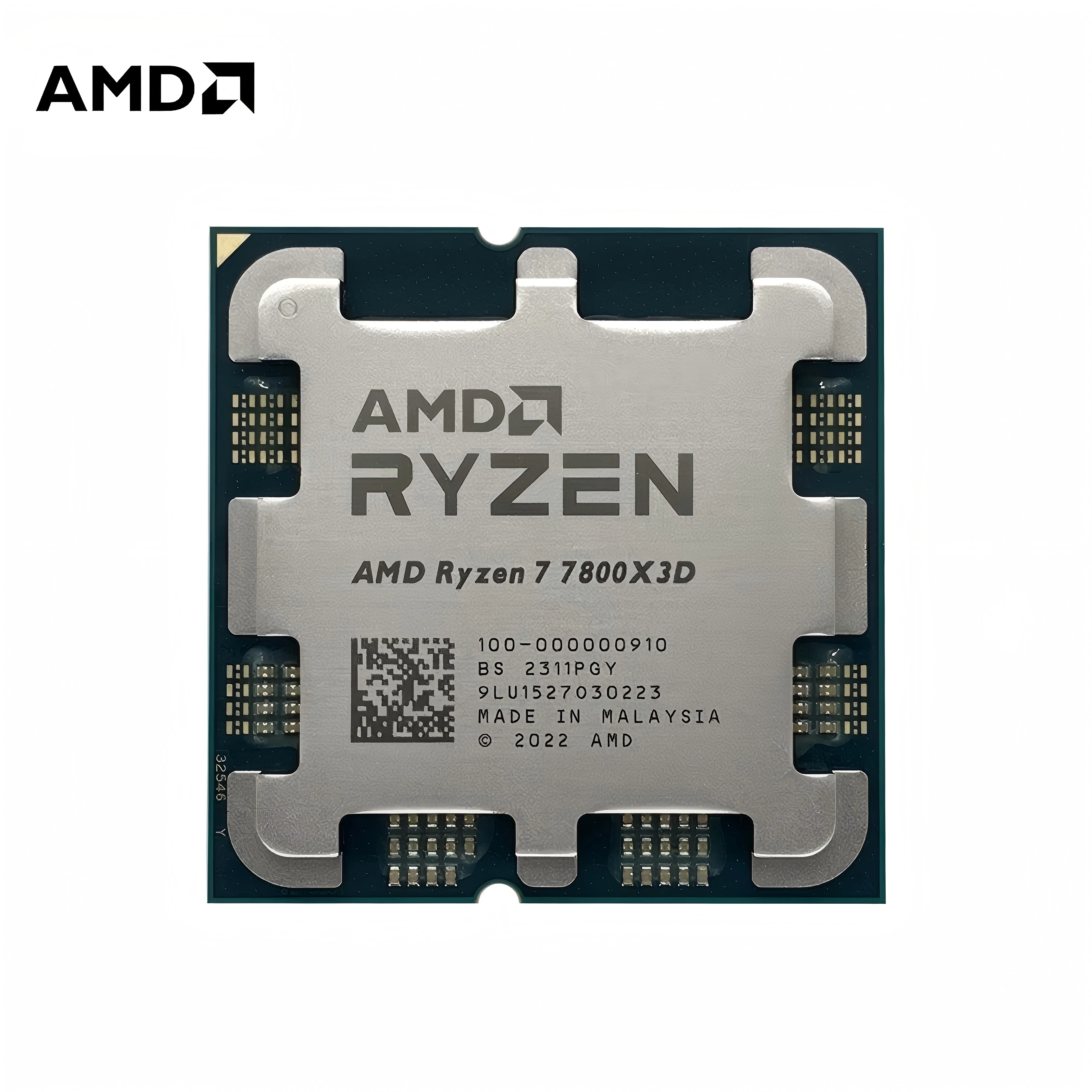 AMD Ryzen 7 7800X3D R7 7800X3D CPU 8-core 16-thread 5GHz unlocked desktop processor socket AM5 gaming CPU without package