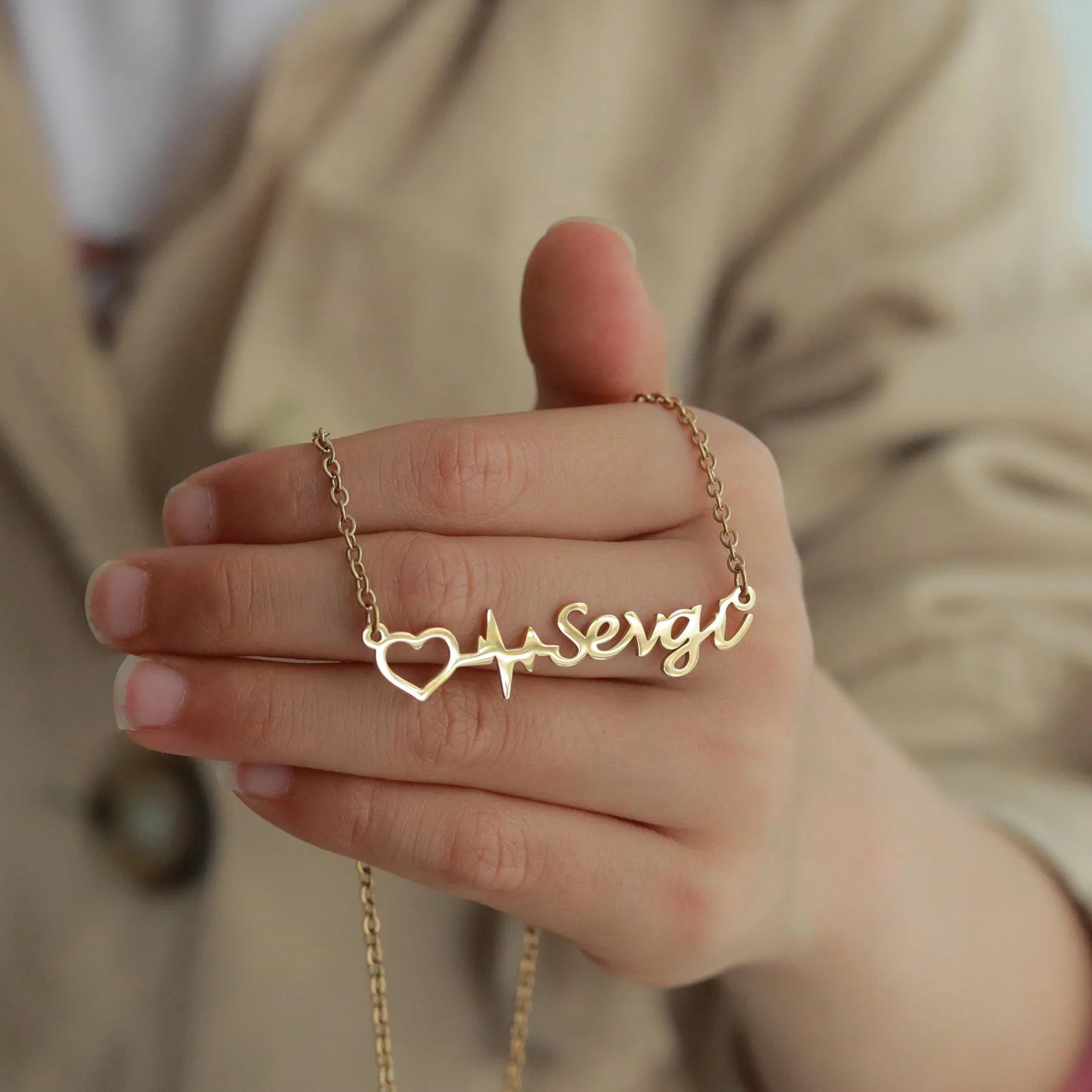 

Женское ожерелье с подвеской в виде сердца, из нержавеющей стали