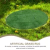 Manhole Cover Decoration Lawn Table Placemats Fake Grass Turf Dining Accessories Circle Rug 6