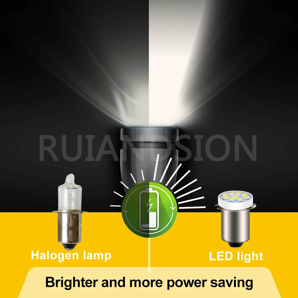 P13.5S PR2 PR3 LED Miniature Lamp 0.36W 3V 4.5V 6V 6.3V 12V 18V 9SMD For Flashlight Replacement Bulb Torches Work Light White led lights,led bulbs