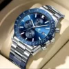 POEDAGAR Luxury Men Chronograph Watch High Quality Fashion Waterproof Date Stainless Steel Quartz Watch Man Relogio Masculino