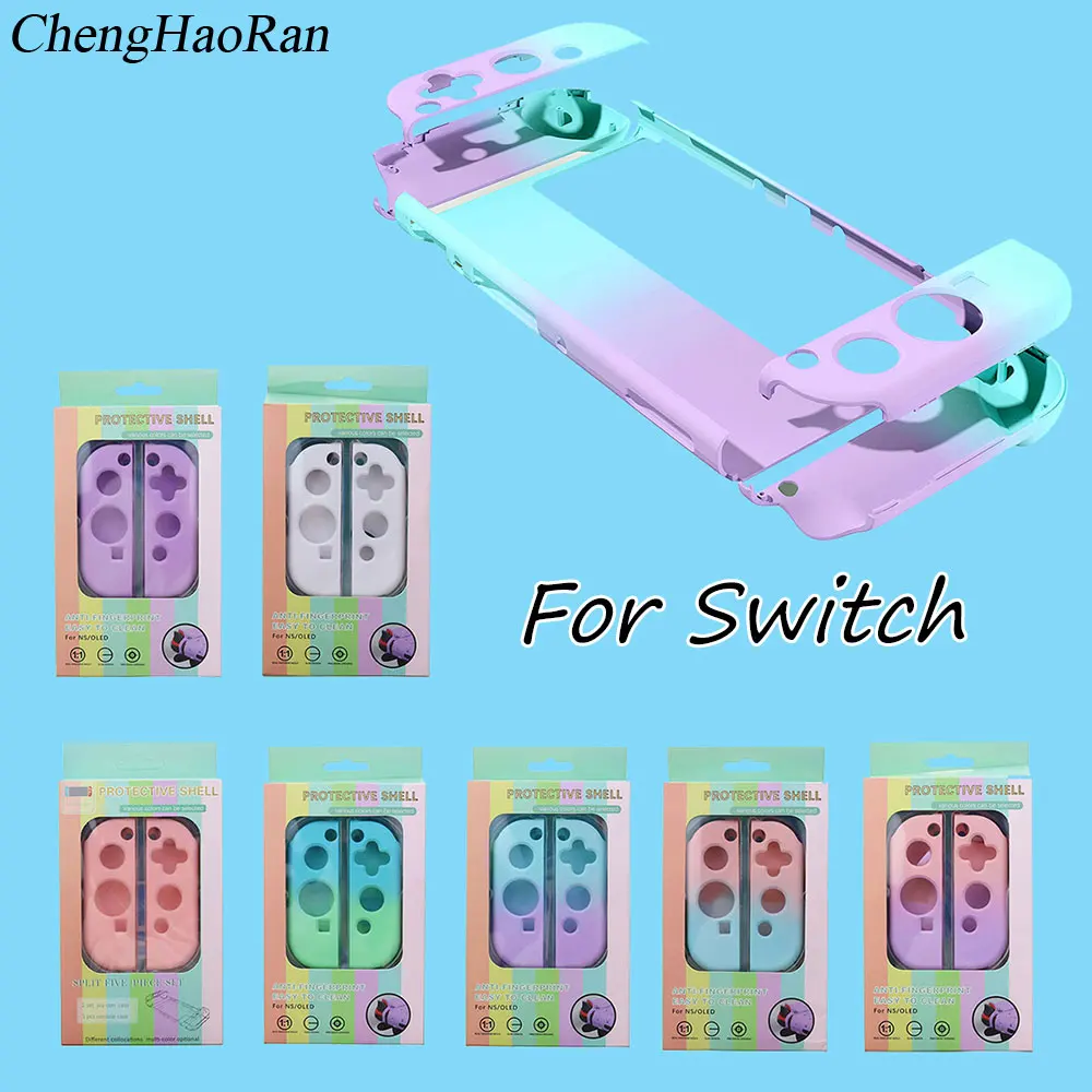 Chenghaoran 1Set Switch Custodia Protettiva Oled Custodia Rigida Console Joycon Oled Shell Pc Per Switch Ns Accessori Skin
