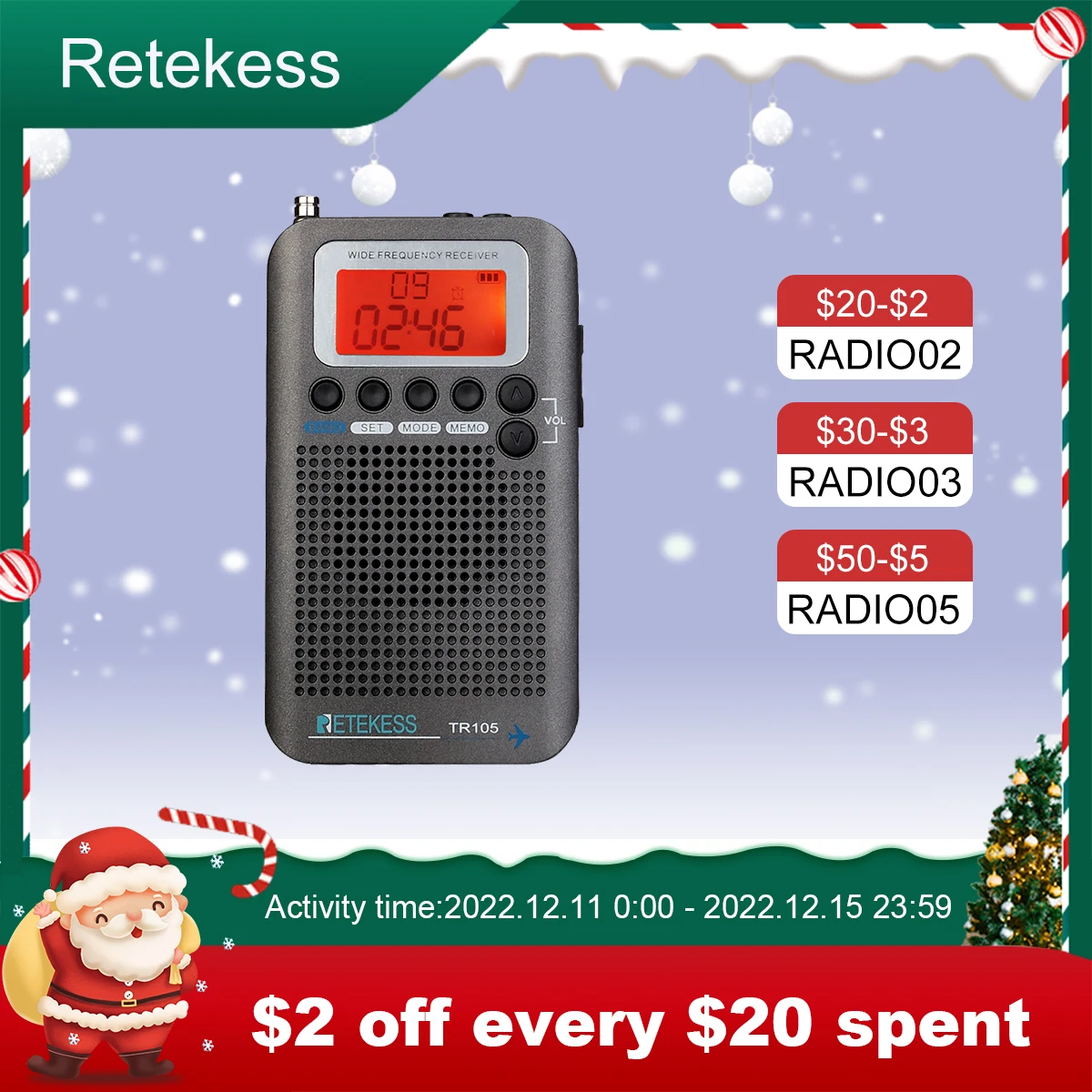 Retekess-TR105-Radio-FM-Portable-Radios-AM-FM-SW-Cb-Air-Vhf ...