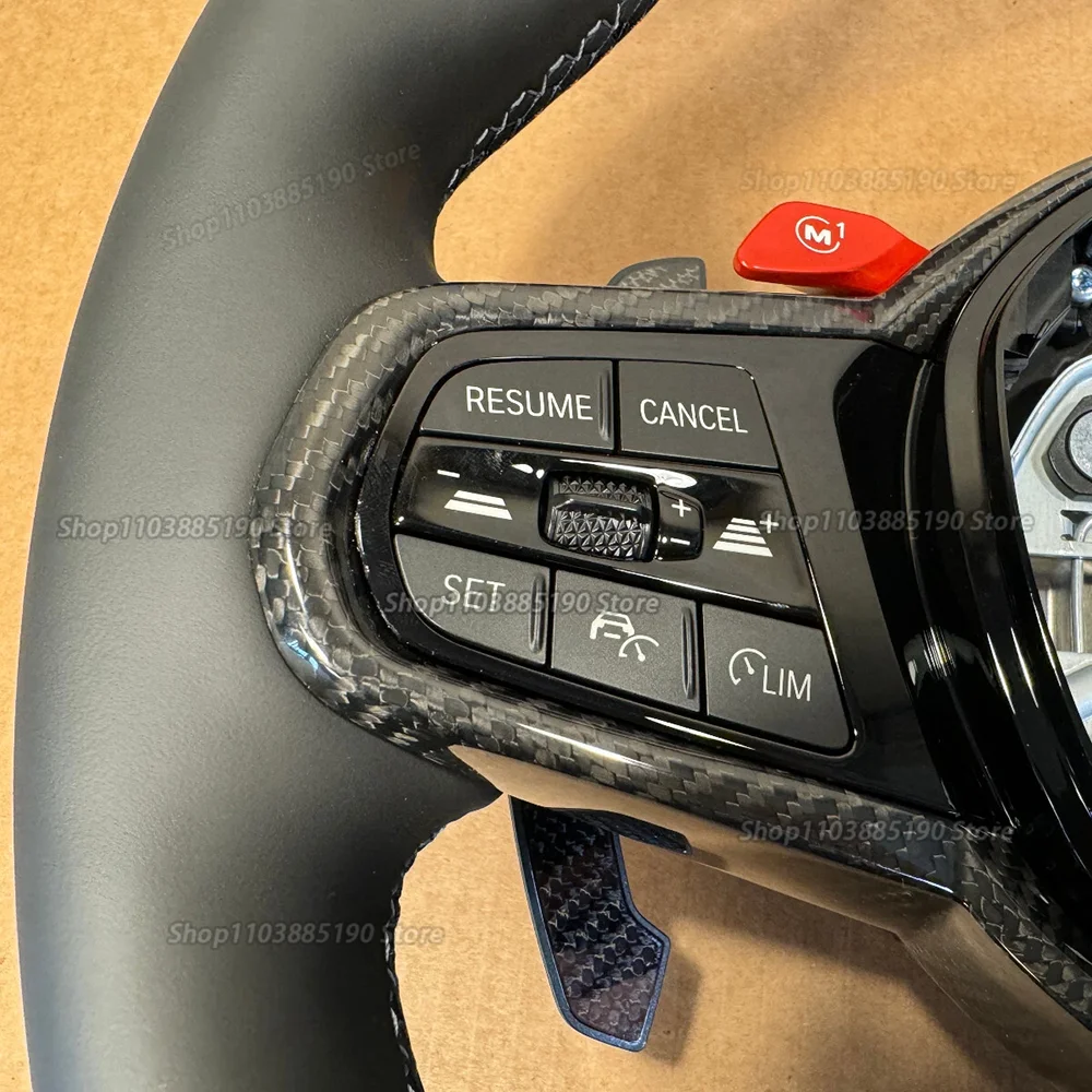 BMW G30 G20 G31 G26 G03 G04 G87 G80 G82 G22 F10 F20 F30 F80 M2 M3 M4 M5 M6 차량용 프리미엄 가죽 스티어링 휠 액세서리
