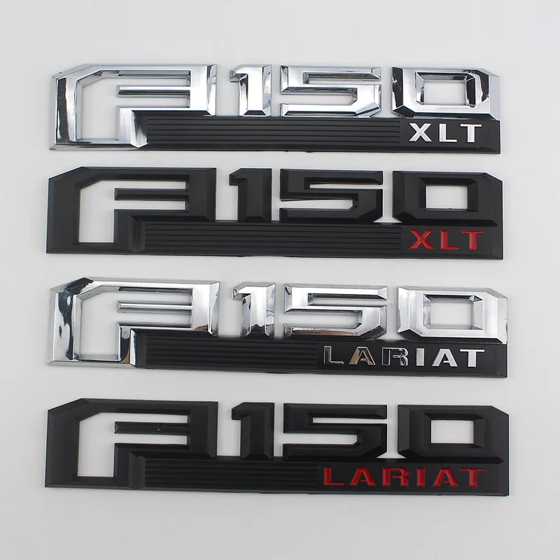 Adatto Per Ford Raptor F150 Decorazione Logo Auto F150 Lariat Logo Auto F150Xlt Adesivo Corpo Logo Auto Modificato Nero Argento