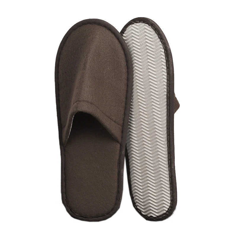 1pair Women Men Disposable Slippers White Black Non-slip Hotel Bathroom Slippers Travel Disposable Cotton Home Hospitality Shoes 5