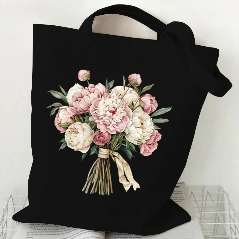 トートバッグ *LE TEMPS DES CERISES*FLOWER TOTEBAG Woman's Shoulder Bag Wildflowers Vintage Tote Bags Canvas