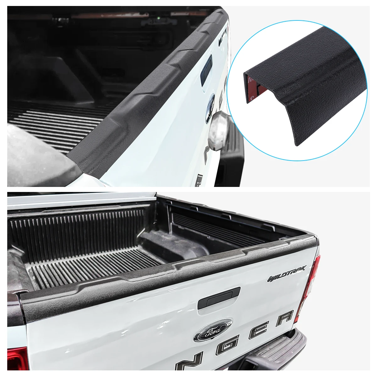 Car Accessories Tail Gate Protector Tailgate Cover Guard for Ford Ranger  2012-2022 T6 T7 T8 Wildtrak Matte Black 4x4 Car Styling - AliExpress